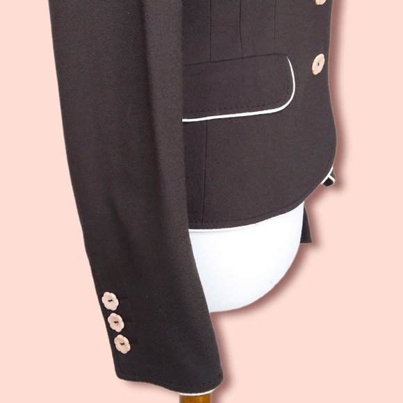 Moschino Elegant Brown Women's Blazer with Pink lining - Picture 5 of 8